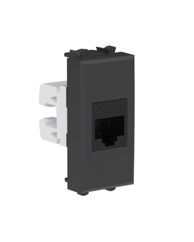 Розетка RJ-45, кат.5E, Avanti, 1 модуль, черный матовый (4412661): Розетка компьютерная модульная в Йошкар-Оле