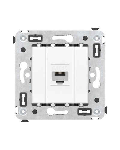 Розетка RJ-45 в стену, кат.5E, Avanti, одинарная, белое облако (4400663). Розетка компьютерная. ДКС в Йошкар-Оле