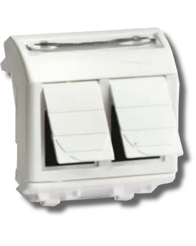 Розетка RJ-45 Brava 2 модуля белая (76459B): Розетка компьютерная с двумя разъёмами в Йошкар-Оле