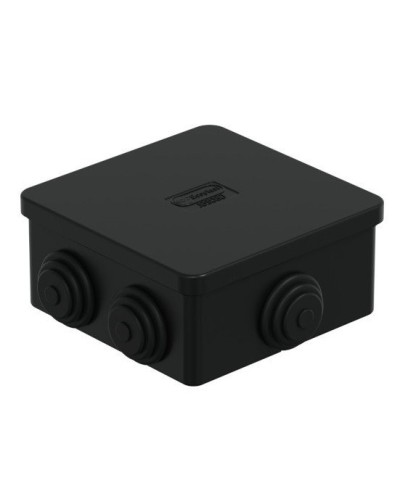 Коробка JBS080 85х85х40, 6 вых, IP44, черная (44006BL-1). Коробка монтажная. Экопласт в Йошкар-Оле