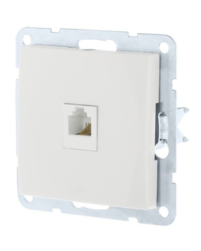 Розетка RJ-45 кат. 5е с накладкой, белый LK60 (866104-1). Розетка компьютерная. Экопласт в Йошкар-Оле