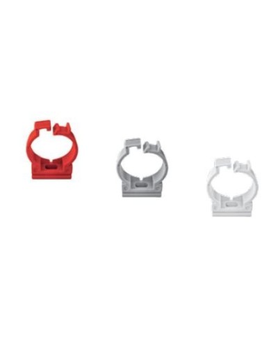 Ecoplast держатель с защелкой для труб D25, АБС, красный (50 шт) (49625-50). Держатель с защелкой для аспирационной системы. Экопласт в Йошкар-Оле