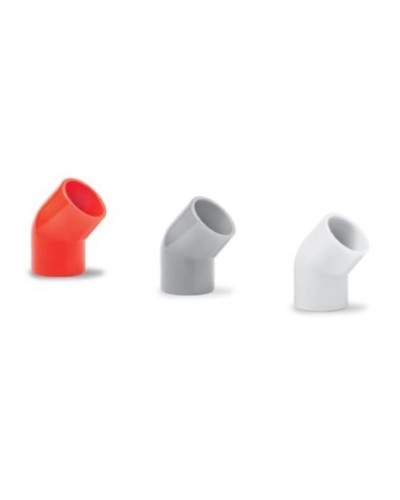 Ecoplast поворот 45гр., для аспирационной системы D25, АБС, белый (10 шт) (49225-10W). Поворот для аспирационной системы. Экопласт в Йошкар-Оле