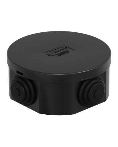 Коробка JBR080 D=80х40, 4 вых., IP44, черная (44005BL-1). Коробка монтажная. Экопласт в Йошкар-Оле