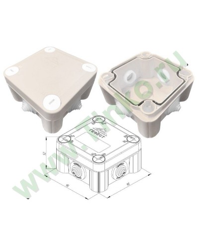 КМ-1010(П)-IP55. Коробка монтажная. Гефест в Йошкар-Оле