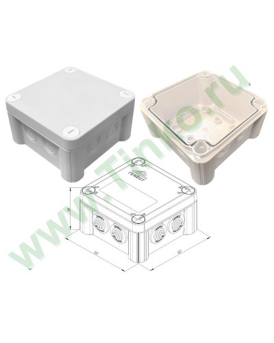 КМ-1212(П)-IP66(БВ). Коробка монтажная. Гефест в Йошкар-Оле