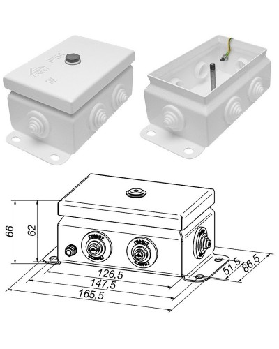 КМ IP55-0812 (без DIN рейки). Коробка монтажная электротехническая. Гефест в Йошкар-Оле