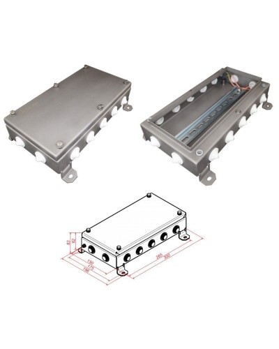 КМ IP55-1530, 14 вводов, нержавейка. Коробка монтажная электротехническая. Гефест в Йошкар-Оле