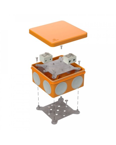 Коробка огнестойкая 60-0300-FR6.0-4 Е15-Е120 100х100х50. Коробка огнестойкая для открытой установки. Промрукав в Йошкар-Оле