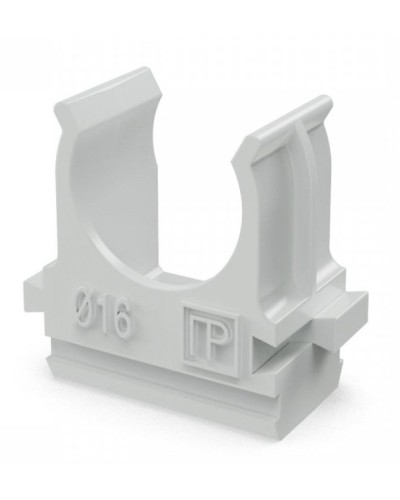 Крепеж-клипса для труб АБС-пластик в п/э D16 (100 шт) (PR.02616). Крепление для труб ПВХ. Промрукав в Йошкар-Оле