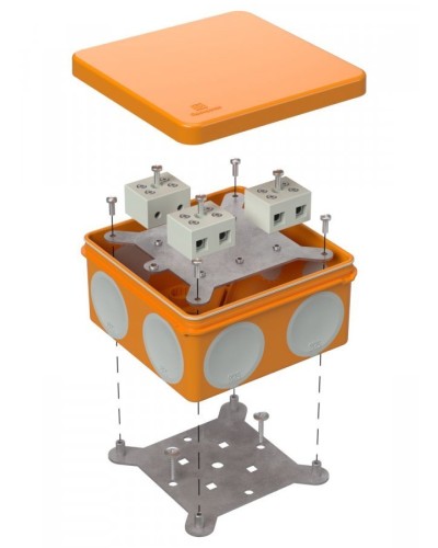 Коробка огнестойкая 100х100х50 (60-0300-FR10.0-6). Коробка огнестойкая для открытой установки. Промрукав в Йошкар-Оле