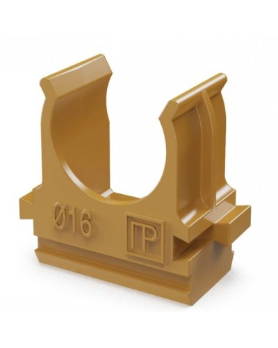 Крепёж-клипса для труб АБС-пластик бук D16 (100 шт) (PR13.0045). Крепление для труб ПВХ. Промрукав в Йошкар-Оле