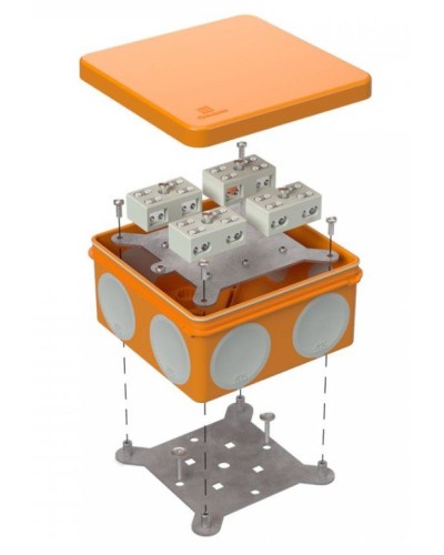 Коробка огнестойкая 100х100х50 (60-0300-FR6.0-4-8-Р Е15-Е60). Коробка огнестойкая для открытой установки. Промрукав в Йошкар-Оле