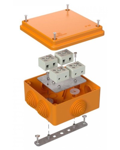 Коробка огнестойкая 100х100х50 для о/п (40-0300-FR2.5-8). Коробка огнестойкая для открытой установки. Промрукав в Йошкар-Оле