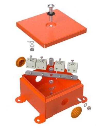 Коробка огнестойкая 110х110х65 (70-0360-FR6.0-8). Коробка огнестойкая для открытой установки. Промрукав в Йошкар-Оле