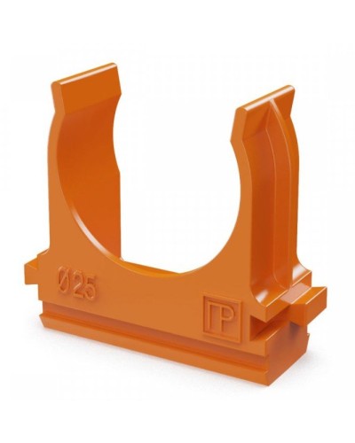 Крепёж-клипса для труб АБС-пластик оранжевая D25 (100 шт) (PR13.0065). Крепление для труб ПВХ. Промрукав в Йошкар-Оле