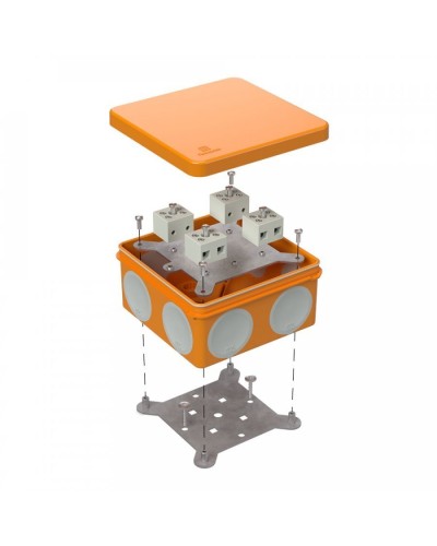 Коробка огнестойкая 100х100х50 (60-0300-FR2.5-8). Коробка огнестойкая для открытой установки. Промрукав в Йошкар-Оле