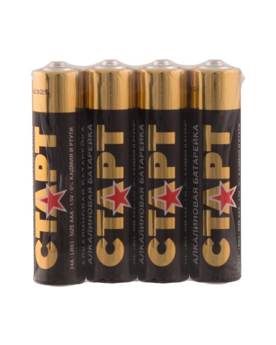 СТАРТ LR03-SH4-BOX (1,5 В, AAA, LR03), упак. 4 шт.. Алкалиновые батарейки. СТАРТ в Йошкар-Оле