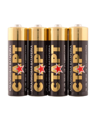 СТАРТ LR6-SH4-BOX (1,5 В, AA, LR6), упак. 4 шт.. Алкалиновые батарейки. СТАРТ в Йошкар-Оле